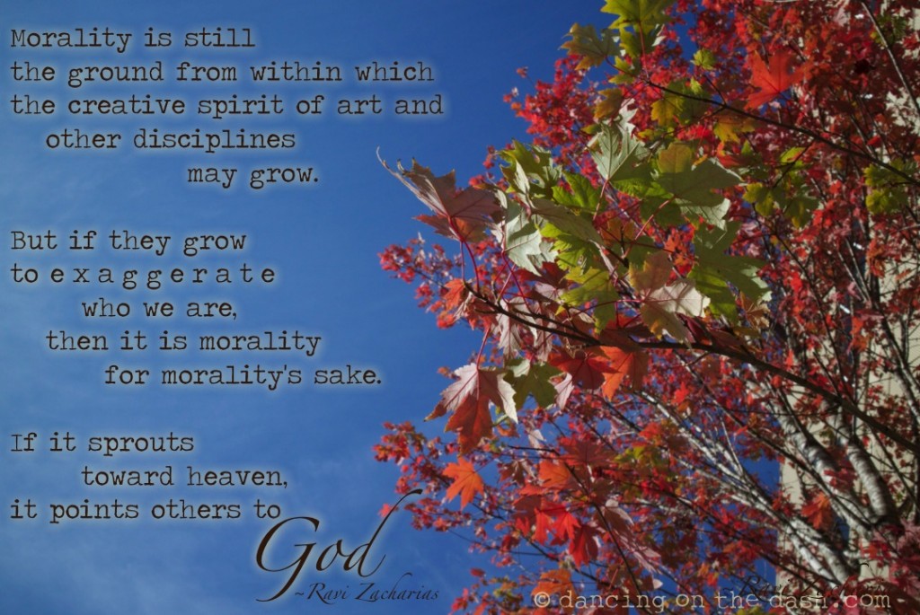 Morality sprouts toward heaven.
