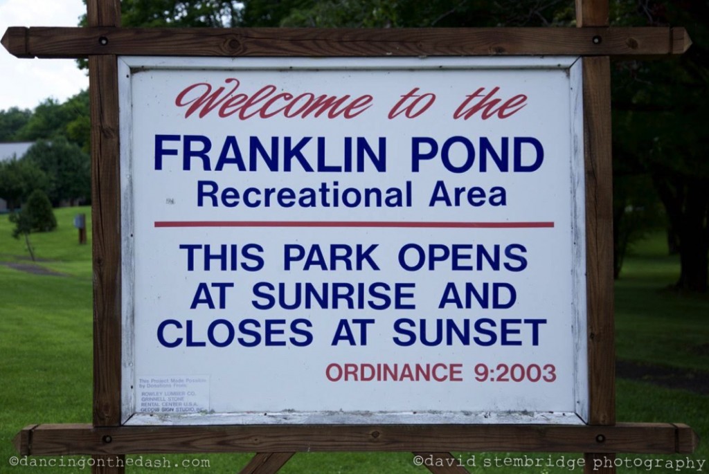 Franklin Pond Sign